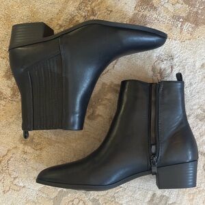 Black pointy toe booties NWT